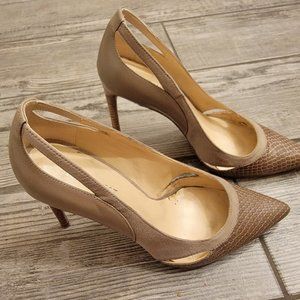 Nine West nude snakeskin sz.6